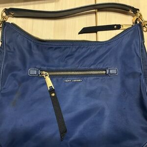 Marc Jacobs Blue Shoulder Bag with Gold Details
